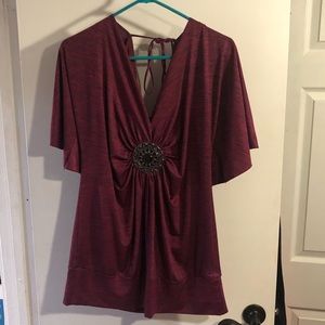 Purple stretchy top, size xl